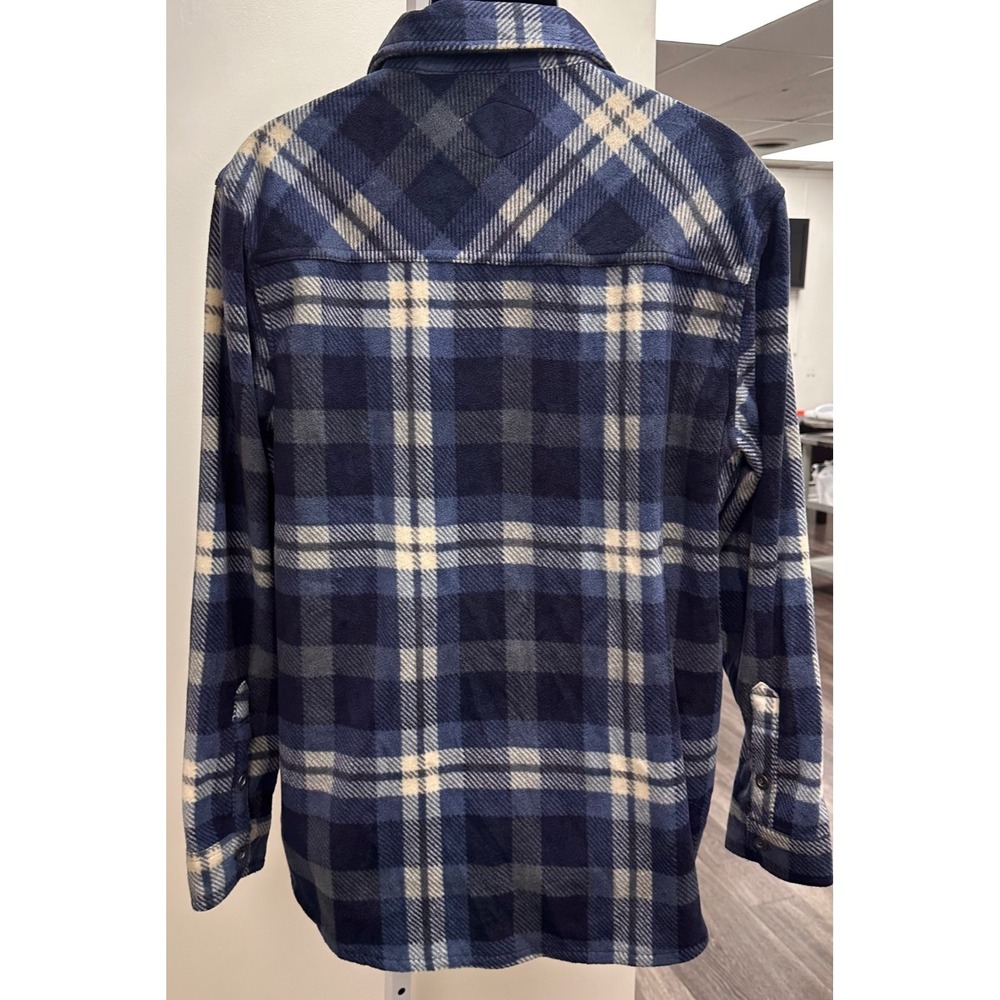 Freedom Foundry Plaid Flannel Shirt Jacket Mens XL Blue Beige White Workwear - Picture 5 of 9